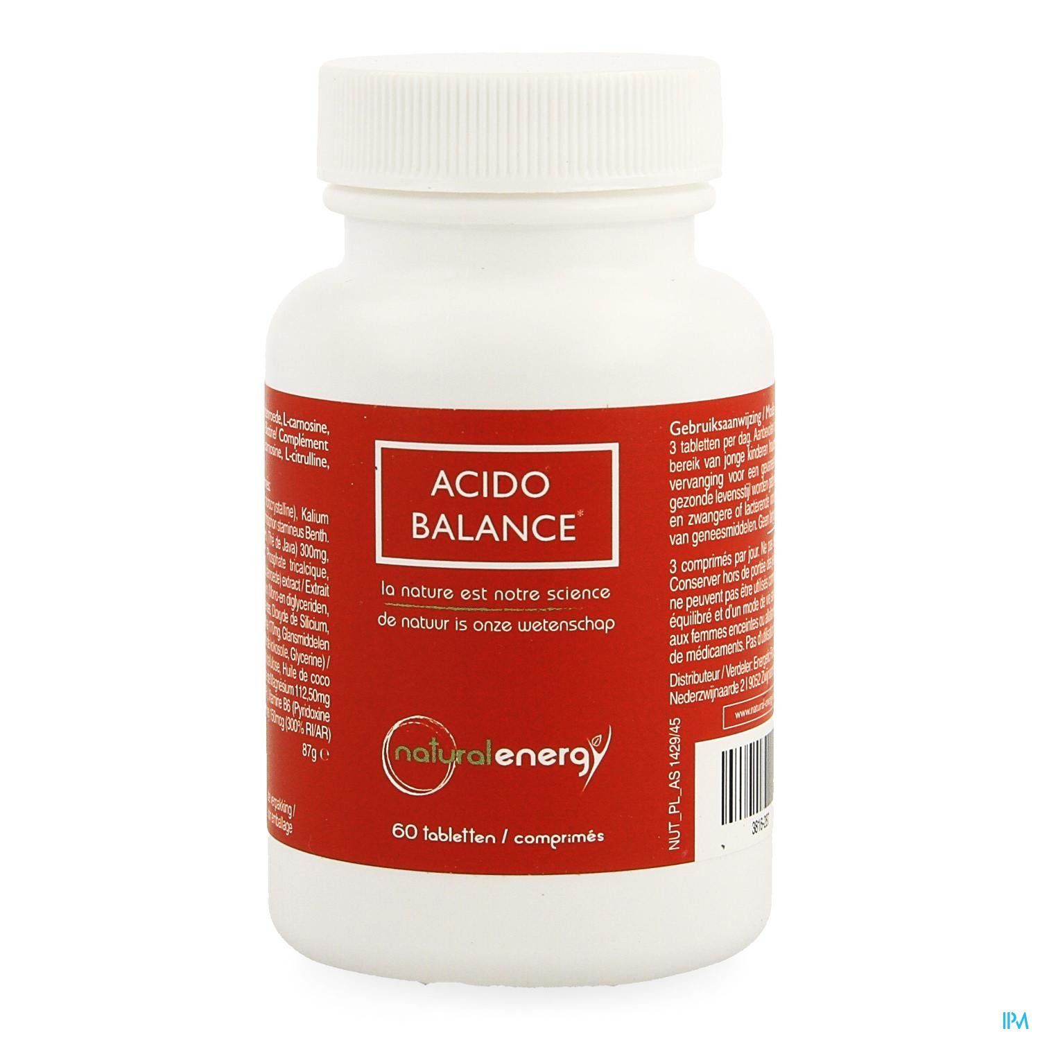 Labophar Rwanda Acido Balance Comprimés 60 Natural Energy Labophar