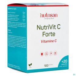 Nutrivit C Forte V-gélules 100+20 Gratuites Nutrisan