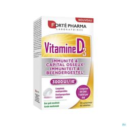 Vitamine D3 3000 Unités 60 Comprimés à Sucer