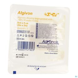 Algivon Alginate Miel Manuka N/adh Ster 5x 5cm 1