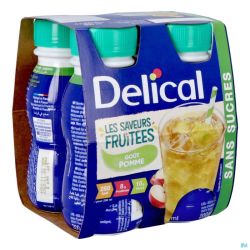 Delical Saveurs Fruitees Pomme S/sucre 4x200ml