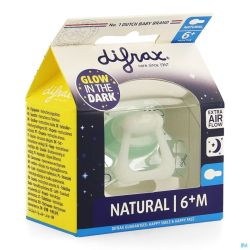 Difrax Sucette Natural Nuit +6m 1 Pièce