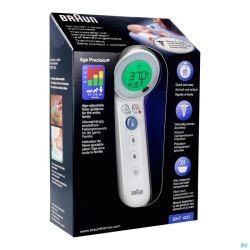 Braun thermomètre S/contour.+contact Âge Precis.blanc