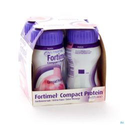 Fortimel Compact Protein Fraise 125 Ml 4 Pièces