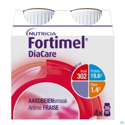 Fortimel DiaCare Goût fraise Bouteilles 4x200ml