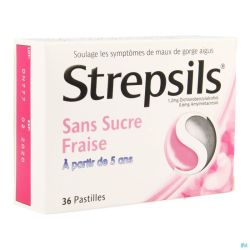 Strepsils Fraise S Sucre 36 Pasilles