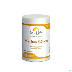 Vitamines K2 D3 1000 Be Life Gélules 30