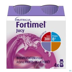 Fortimel Jucy Arome Fruits de la Forêt Bouteilles 4x200ml