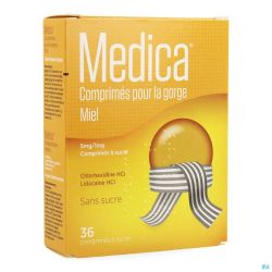 Medica Comprimés Gorge Miel 36 Comprimés