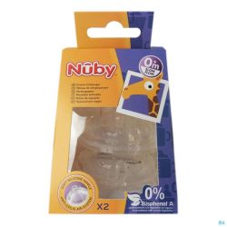 Nûby Tétine de remplacement SoftFlex™ - débit lent - 2p-  0m+   