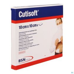 Cutisoft Cotton Ster 10x10cm 6 Pièce