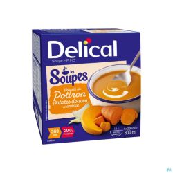 Delical Soupe Vel.potiron Patates Douces&cr4x200ml