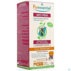 Puressentiel Anti Poux Shampooing Traitant 2en1 150ml+peigne