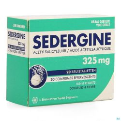 Sedergine 325mg Comprimés Effervescents 20 