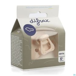 Difrax Sucette Dental +6m Uni/pure Rose/blossom