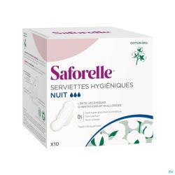 Saforelle Serviettes Hygieniques Nuit 10