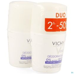 Vichy Déodorant Peaux réactives sans sel d'Aluminium Bille 24h Duo 2x50ml