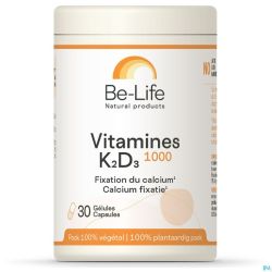 Vitamines K2 D3 1000 Be Life Gélules 30