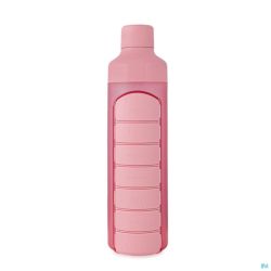 Yos Water Bottle & Pill Box Weekly Perfect Pink