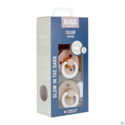 Bibs 1 Sucette Symmetric Glow Duo Blush/vanilla