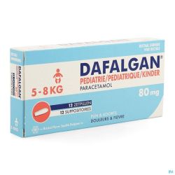 Dafalgan Pédiatrique 80mg Suppositoires 12