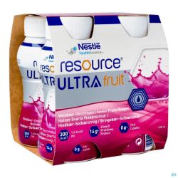 Resource Ultra Fruit Saveur Fruits Rouges 4x200ml