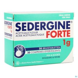 Sedergine Forte 20 Comprimés Effervescents 1 G