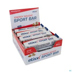 Etixx Energy Sport Bar Nougat 12x40g