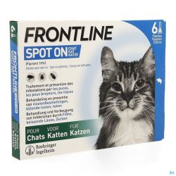 Frontline Spot On pour Chat 10% Pipettes 6x0,50ml