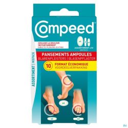 Compeed Pansement Ampoules Mix Multiformat 10 Pièces