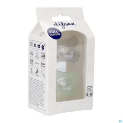Difrax Sucette Natural Silicone 6-12m Stone/sage