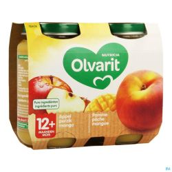 Olvarit Pomme Pêche Mangue 12m56 2x200 G