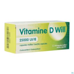 Vitamine D Will 25000ui Gélules Molle 24