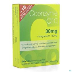 Coenzyme Q10 30mg+mg Comprimés 30+comprimés 15 Gratuit