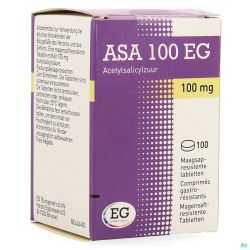 Asa 100 Eg 100mg Comprimés Gastroresist. 100 Pot