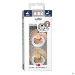 Bibs 3 Sucette Duo Glow in thé Dark Vanille - Blush 2 Sucettes de Nuit