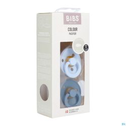 Bibs 1 Sucette Symmetric Duo Baby Blue/petrol