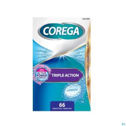 Corega Triple Action Comprimés Nettoyants 66