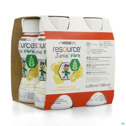 Resource Junior Fibre Vanille 4x200 Ml