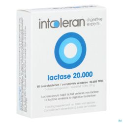 Intoleran Lactase 20 000 Fcc Comprimés 50