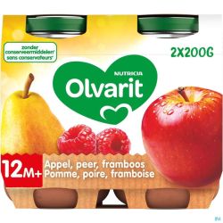 Olvarit Pomme Poire Framboise 2x200g 12m55