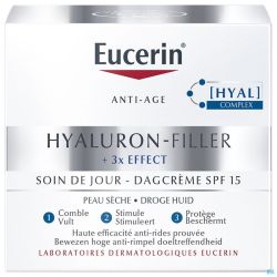 Eucerin Hyaluron-filler 3x Effect Soin de Jour pour Peaux Sèches Ip15 50ml