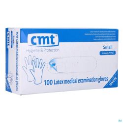 Gants Cmt Latex Blanc Peaux Mixtes Poudre 100 Pièces