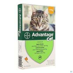 Advantage 40 pour Chats de Moins de 4kg 4x0,4ml