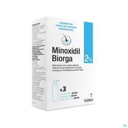 Minoxidil Biorga 2% Flacon 60 Ml 3 Pièces