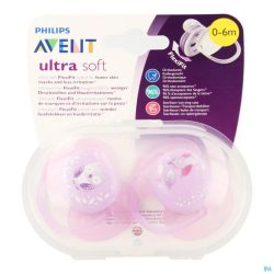 Philips Avent Sucette Soft Deco +0m Girl 2