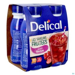 Delical Boisson Fruite Raisins 4x200 Ml