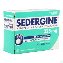 Sedergine 20 Comprimés Effervescents 325 Mg