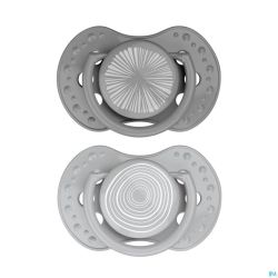 Difrax Sucette Dynamic Harmony l.&d.grey 18m+ 2