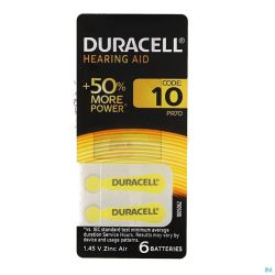 Duracell Pile Auditive Easy Tab Da10 6 P